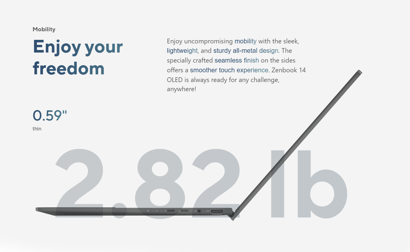 لپ‌تاپ ASUS Zenbook OLED استوک