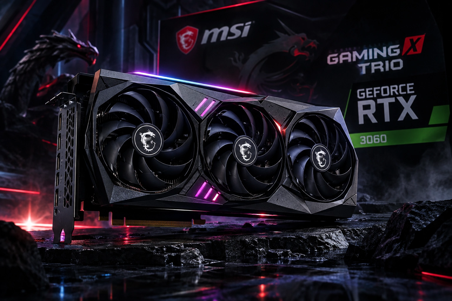 کارت گرافیک MSI RTX 3060 GAMING X 12GB استوک